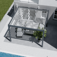 Pergola bioclimatica Ombréa autoportante Motorizzata 4x4M -