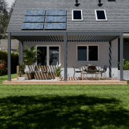 Pergola bioclimatica Ombréa autoportante Motorizzata 4x6M -