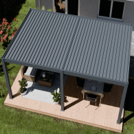 Pergola bioclimatica Ombréa autoportante Motorizzata 4x6M -