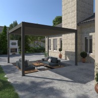 Pergola bioclimatica Ombréa autoportante 4x4M - Antracite