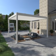 Pergola bioclimatica Ombréa autoportante 4x4M - Bianco
