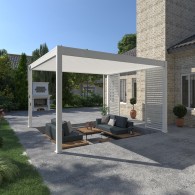 Pergola bioclimatica Ombréa autoportante 4x4M - Bianco