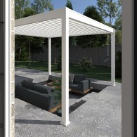 Pergola bioclimatica Ombréa autoportante 4x4M - Bianco