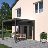 Pergola bioclimatica Ombréa autoportante 3x3M - Antracite