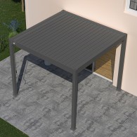 Pergola bioclimatica Ombréa autoportante 3x3M - Antracite