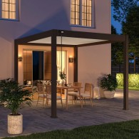 Pergola bioclimatica Ombréa autoportante 3x3M - Antracite/Bianco