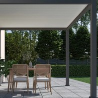 Pergola bioclimatica Ombréa autoportante 3x3M - Antracite/Bianco