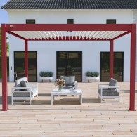Pergola bioclimatica Ombréa autoportante 3x4M - Rosso