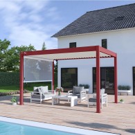 Pergola bioclimatica Ombréa autoportante 3x4M - Rosso