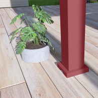 Pergola bioclimatica Ombréa autoportante 3x4M - Rosso
