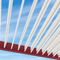 Pergola bioclimatica Ombréa autoportante 3x4M - Rosso