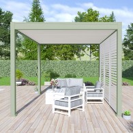 Pergola bioclimatica Ombréa autoportante 3x4M - Verde