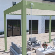 Pergola bioclimatica Ombréa autoportante 3x4M - Verde