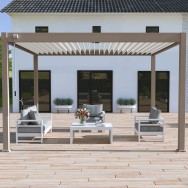 Pergola bioclimatica Ombréa autoportante 3x4M - Talpa/bianco