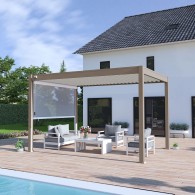 Pergola bioclimatica Ombréa autoportante 3x4M - Talpa/bianco