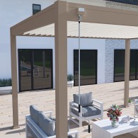 Pergola bioclimatica Ombréa autoportante 3x4M - Talpa/bianco