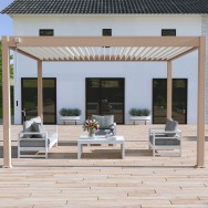 Pergola bioclimatica Ombréa autoportante 3x4M - Beige
