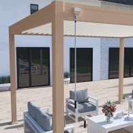 Pergola bioclimatica Ombréa autoportante 3x4M - Beige