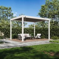 Pergola bioclimatica Ombréa VS autoportante 3x4M - Beige sabbia