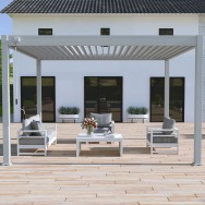 Pergola bioclimatica Ombréa autoportante 3x4M - Grigio perla