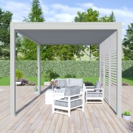 Pergola bioclimatica Ombréa autoportante 3x4M - Grigio perla