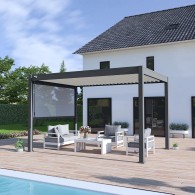 Pergola bioclimatica Ombréa autoportante 3x4M - Antracite/bianco