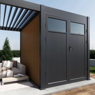 Casetta in Alluminio e Composito - 2x3M - Antracite e Teak