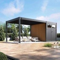 Casetta in Alluminio e Composito - 2x3M - Antracite e Teak