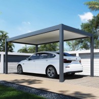 CARPORT SINGOLO tetto fisso in acciaio Ombréa autoportante