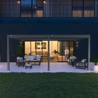 Pergola bioclimatica Ombréa addossata 4x6M - Antracite -