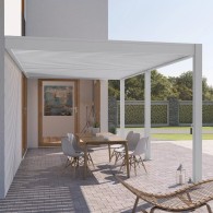 Pergola bioclimatica Ombréa addossata 3x6M - Bianco - Versione 2