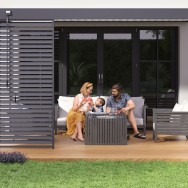Pergola bioclimatica Ombréa addossata 3x6M - Antracite -