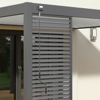 Pergola bioclimatica Ombréa addossata 3x6M - Antracite -