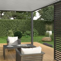 Pergola bioclimatica Ombréa addossata 3x6M - Antracite -