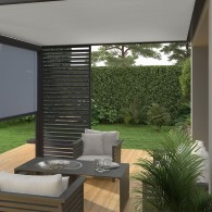 Pergola bioclimatica Ombréa addossata 3x6M - Antracite -