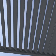 Pergola bioclimatica Ombréa addossata 3x3M - Antracite - VS