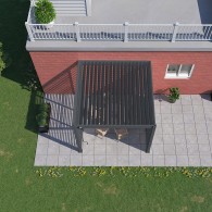 Pergola bioclimatica Ombréa addossata 3x3M - Antracite - VS