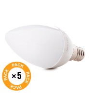 Confezione da 5 Lampadine LED E14 5W 384Lm 2700ºK 40.