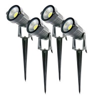 Confezione da 4 Faretti LED da Giardino a Picchetto 5W 421Lm