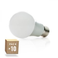 Confezione da 10 Lampade LED Sferiche Alluminio/PC E27 7W 630Lm