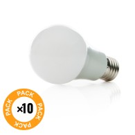 Confezione da 10 Lampade LED Sferiche Alluminio/PC E27 7W 630Lm