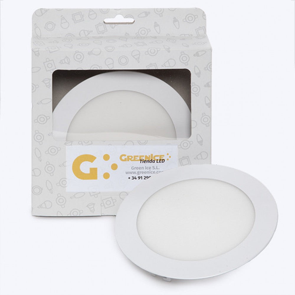 Piastra LED 9W 673Lm 2700ºK Custodia Circolare Personalizzata Piastra LED 9W 673Lm 2700ºK Custodia Circolare Personalizzata