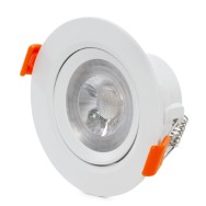 Faretto da incasso circolare a LED 7W 589Lm 2700ºK 40.