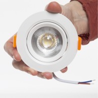 Faretto da incasso circolare a LED 7W 589Lm 2700ºK 40.