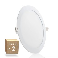 Confezione da 2 pannelli LED 20W 2000Lm 2700ºK Circolari 40.