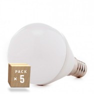 Confezione da 5 Lampadine LED E14 5W 384Lm 2700ºK 40.