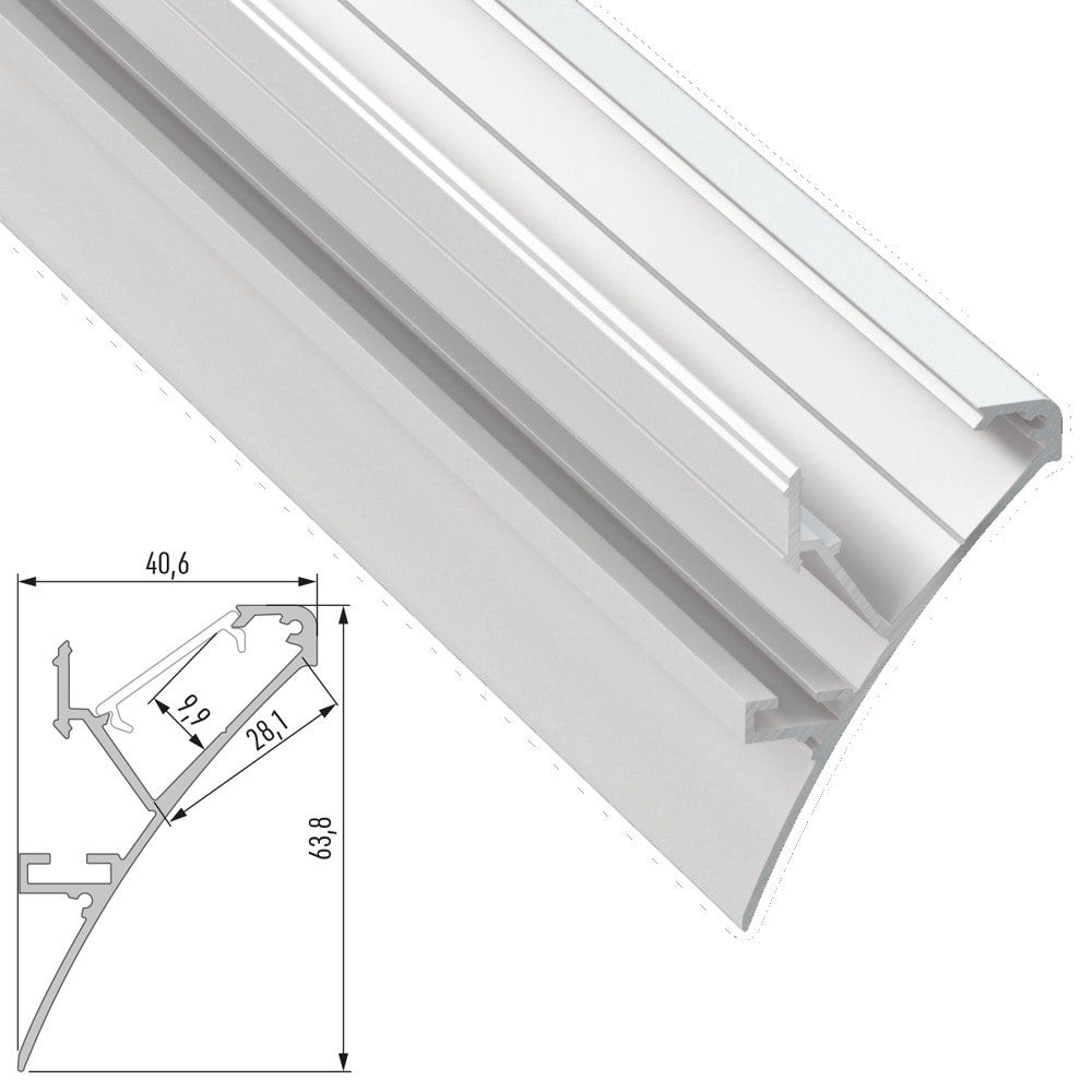 Profilo Alluminio LOGI 2,02M Profilo Alluminio LOGI 2,02M