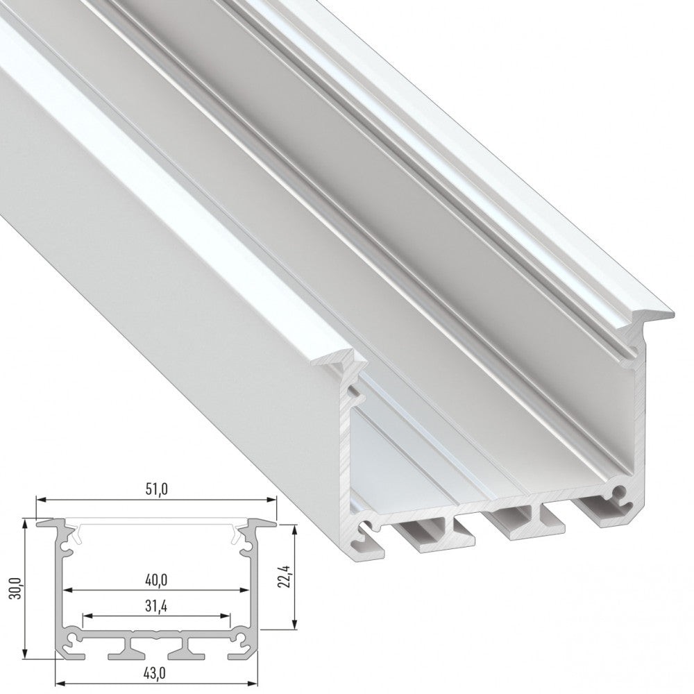 Profilo Alluminio Tipo INSO 2,02M Profilo Alluminio Tipo INSO 2,02M