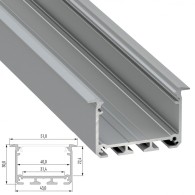 Profilo Alluminio Tipo INSO 2,02M