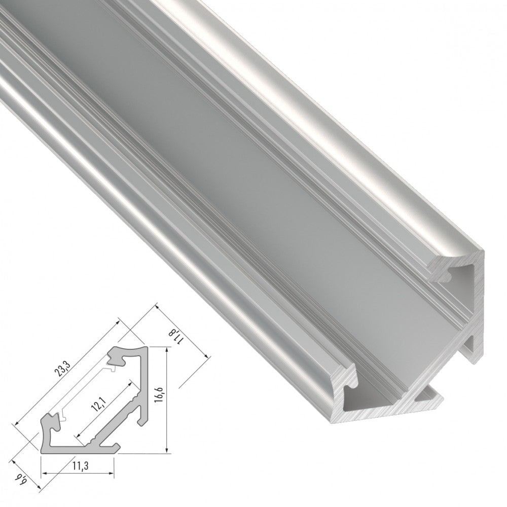 Profilo Alluminio Tipo C 2,02M Profilo Alluminio Tipo C 2,02M